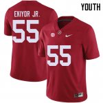 NCAA Youth Alabama Crimson Tide #55 Emil Ekiyor Jr. Stitched College 2018 Nike Authentic Red Football Jersey AB17W45EL